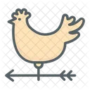 Weather Vane Rooster Wind Icon