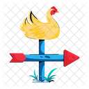 Direction Hen Wind Direction Weathercock 아이콘