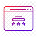 웹 스타 웹 평가 아이콘
