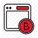 Web Bitcoin Cadena De Bloques Icono