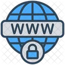 Ciber Seguridad Web Icono