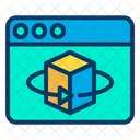 Cube Webpage Browser Icon