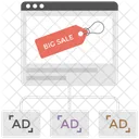 Web Advertisement Network  Icon
