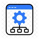 Web Algorithm Web Sitemap Flowchart Icon