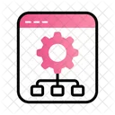 Web Algorithm Web Sitemap Flowchart Icon