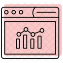 Web Analyse Farbe Schatten Dunne Linie Symbol Symbol