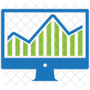 Analyse Web Graphique En Ligne Visualisation De Donnees Icône