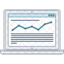 Webanalyse Webanalytik Online Liniendiagramm Symbol