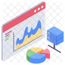 Web Analytics Data Monitoring Data Evaluation Icon