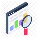 Web Analysis Data Analysis Web Exploration Icon