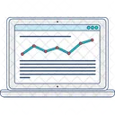 Web Analysis Web Analytics Online Line Graph Icon