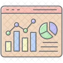 Web Analytics Lineal Color Icon Icon