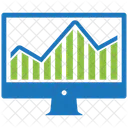 Web Analytics Online Graph Data Visualization Icon
