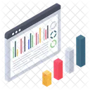 Web Analytics Data Analysis Seo Performance Icon