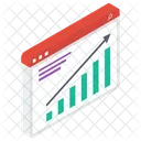 Web Analytics Graphical Representation Financial Chart Icon