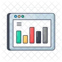 Web Analytics Online Graph Data Analytics Icon