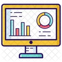 Web Analytics Online Statistics Growth Analysis Icon