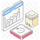 Web Analytics Statistics Infographics Icon