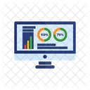 Web analytics tools chart  Icon