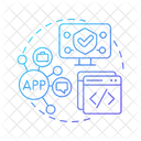 Lebenszyklus Der Softwareentwicklung Websoftware Webanwendung Symbol