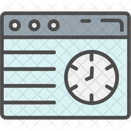Web Application Icon - Download in Colored Outline Style