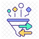 Web Application Funnel Traffic Funnel Data Icon