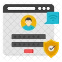 Web Benutzeranmeldung Website Benutzeranmeldung Webseiten Benutzeranmeldung Symbol