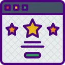 Web Bewertungssterne Website Bewertung Web Feedback Symbol