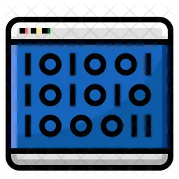 Web Binary Coding  Icon