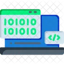 Web Binary Programing Icon