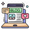 Web Blog Blog Website Blog Webpage Icon
