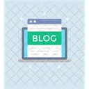 Web Blogging Blog Seite Web Layout Symbol