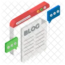 Web Blogging Content Journal Icon