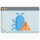 Web Bug Error Bug Warning Web Virus Icon