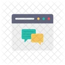 Web Chat Web Browser Speech Bubble Icon