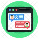 Web Talk Web Chat Web Conversation Icon