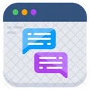 Web Chatting Web Communication Online Conversation Icon