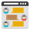 Web Chatting Web Communication Online Conversation Icon