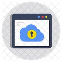 Web Cloud Security Website Cloud Security Webpage Cloud Security Icon