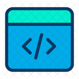 Web Code Icon - Download in Colored Outline Style