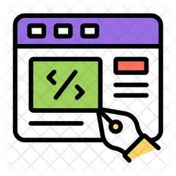 Web Coding  Icon