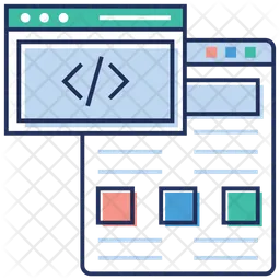 Web Coding  Icon