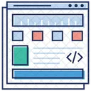 Web Coding Web Designing Programming Language Icon