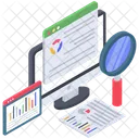 Online Business Analysis Web Analysis Business Analytics Icon