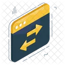 Web Data Transfer Web Data Transmission Web Data Exchange Icon