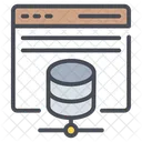 Webdatenbank Datenbank Webserver Symbol