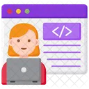 Web Designer Female Web Designer Web Developer Icon