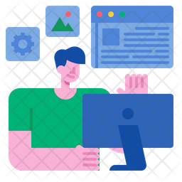 Web developer Icon - Download in Flat Style