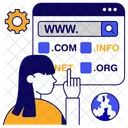 Web Domains Domains Name Domains Registration Icon