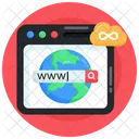 Webdomane Webbrowser Websuche Symbol